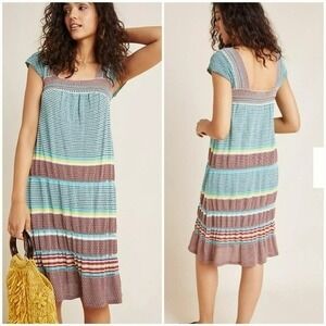 Anthropologie NEW Aldomartins Paloma Knit Beachy Tunic Sun Dress SZ Small Boho